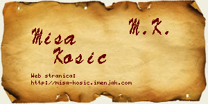 Miša Kosić vizit kartica